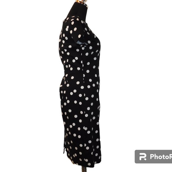 Shabby Apple Black Polka Dot Dress Size 6 - Picture 2 of 9